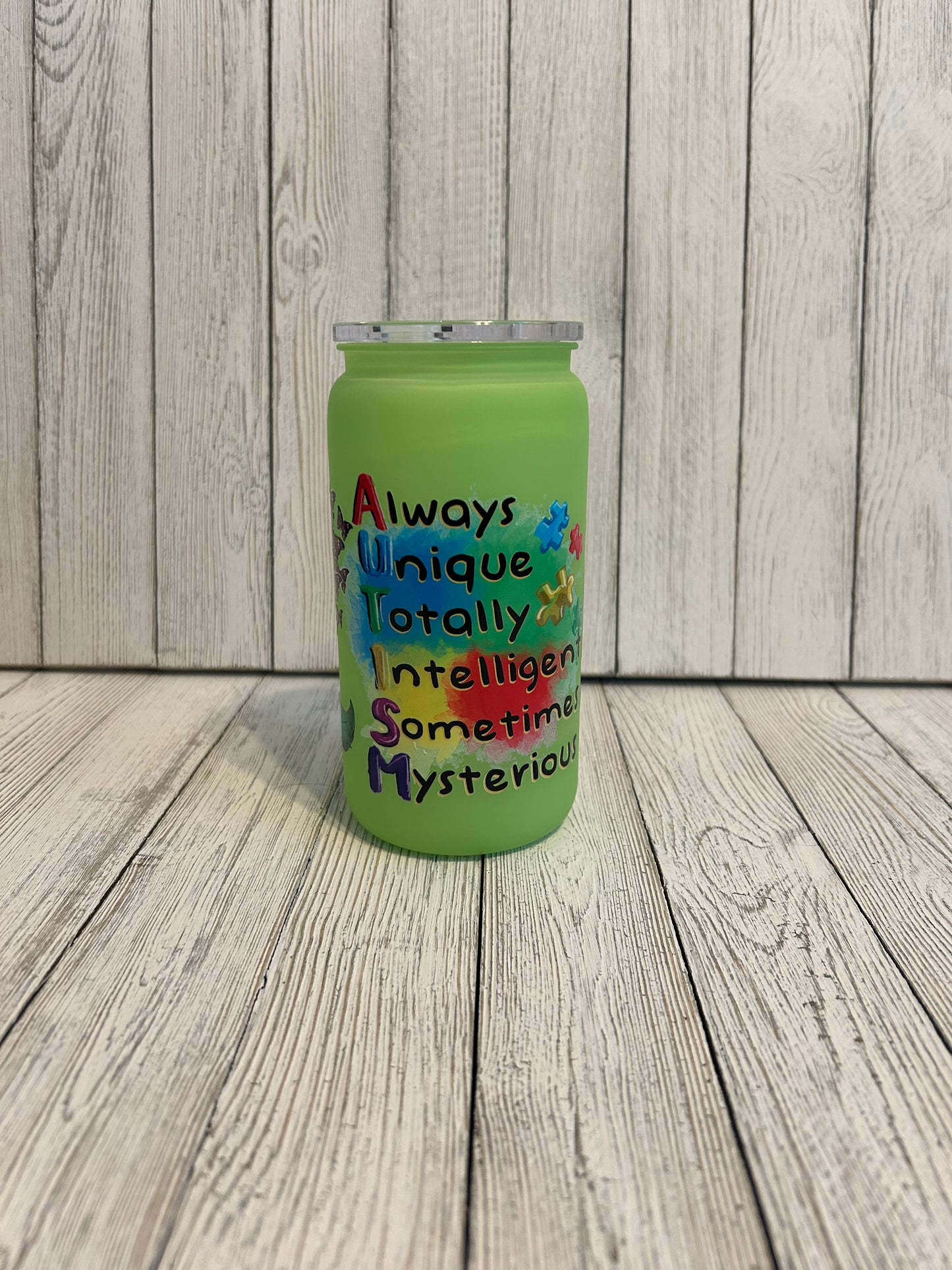 Autism 16 oz acrylic tumbler